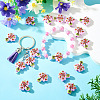 20pCS Printed Opaque Acrylic Beads OACR-TA0004-75B-7