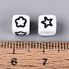 Opaque Acrylic Beads SACR-Q001-09B-4