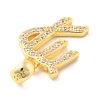 925 Sterling Silver Micro Pave Clear Cubic Zirconia Pendants LS-STER-Z012-06G-08-2