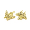 Brass Micro Pave Clear Cubic Zirconia Charms KK-E068-VF056-3