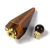 Natural Tiger Eye Faceted Cone Openable Perfume Bottle Big Pendants G-L524-18G-08-3