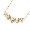 Brass Micro Pave Clear Cubic Zirconia Pendant Necklaces NJEW-L146-27G-3