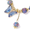 Handmade Gold Sand Lampwork Beaded Charm Bracelets BJEW-JB13010-02-3