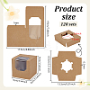 Cube Paper Cupcake Storage Boxes with Visible Window BAKE-WH0002-002A-2