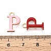 Rack Plating Alloy Enamel Pendants ENAM-T024-53P-G-3