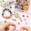 100Pcs Crackle & Baking Paint Transparent Glass Beads GLAA-CJ0003-03-4