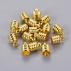 Brass Cord Ends X-KK-D218-9x6-G-1