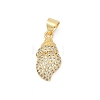 Brass Micro Pave Cubic Zirconia Pendants KK-D317-095G-1