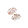 2Pcs Natural Freshwater Pearl Shell Decoration SHEL-NB0001-64-7