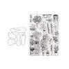Clear Silicone Stamps and Carbon Steel Cutting Dies Set DIY-F105-02-1