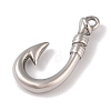 Non-Tarnish 304 Stainless Steel Hook Clasps STAS-C109-04P-2