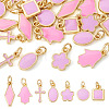 21Pcs 7 Styles Brass Enamel Charms KK-TA0003-19B-1