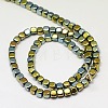 Electroplate Non-magnetic Synthetic Hematite Beads Strands G-J172-3x3mm-06-2