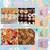 24Pcs 6 Colors Tartan Folding Paper Candy Packing Boxes with Rabbit Window CON-WH0085-193-7