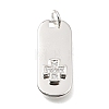 Brass Micro Pave Clear Cubic Zirconia Pendants CU-CBAEEA8-29S-1