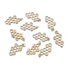 Brass Micro Clear Cubic Zirconia Pendants ZIRC-F120-073G-4