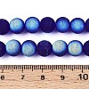 Frosted Transparent Glass Beads Strands GLAA-T032-T8mm-MBB15-4