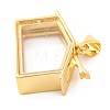 Rack Plating Brass Locket Pendants KK-F874-01G-06-2