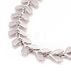 Enamel Wheat Link Chains Bracelet BJEW-P271-02P-03-3