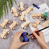 SUPERFINDINGS 2 Sets 2 Style Unfinished Blank Wood Cars DIY-FH0006-32-3
