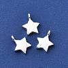 925 Sterling Silver Textured Star Charms STER-K188-09A-S-1