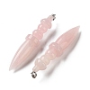 Natural Rose Quartz Big Pendants G-H338-03P-03-2