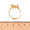 Flower Brass Micro Pave Cubic Zirconia Cup Peg Ring Settings for Half-drilled Beads KK-NH0009-06G-3