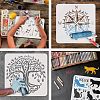 4Pcs 4 Styles PET Hollow Out Drawing Painting Stencils Sets DIY-WH0172-997-4