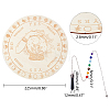 2Pcs Wooden Round Planchette DIY-GA0002-39A-2
