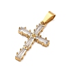 304 Stainless Steel & Glass Pendants STAS-H264-12G-2