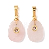 Natural Rose Quartz Pendants G-P628-02G-07-1