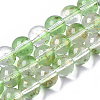 Transparent Spray Painted Glass Bead Strands X-GLAA-N035-03D-B02-1