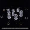 Jewelry Finger Rings Holders Organic Glass Ring Display Stand Sets RDIS-FG0001-05-5