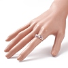 Natural Amethyst Beaded Spiral Finger Ring RJEW-TA00049-04-3