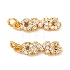 Brass Micro Pave Cubic Zirconia Charms KK-K364-42G-1