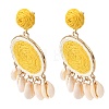 Woven Alloy Chandelier Earrings for Women AL-CBA1AA3-06G-2