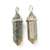 Natural Pyrite Pointed Pendants G-M378-01P-A37-2