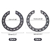 4Pcs 2 Colors Waterproof PVC Flower Pattern Classical Guitar Sound Hole Ring Mouth Wheel Sticker DIY-FH0003-07-4