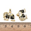 Brass Micro Pave Cubic Zirconia Pendants KK-F924-20C-G05-3