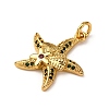 Brass Micro Pave Cubic Zirconia Pendants KK-A265-10B-02G-2