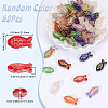 60Pcs Baking Paint Transparent Glass Beads DGLA-SC0001-11-2