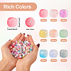 180Pcs 9 Colors Two Tone Transparent Crackle Glass Beads Strands GLAA-TA0001-97-4