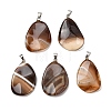 Natural Banded Agate Pendants GG-K002-05C-1