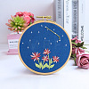 Flower & Constellation Pattern 3D Bead Embroidery Starter Kits DIY-P077-081-1
