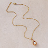 Vintage 304 Stainless Steel & Imitation Pearl Teardrop Pendant Necklaces for Women BR9499-4