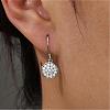 925 Sterling Silver Pave Moissanite Dangle Earrings for Women ZF9652-1