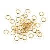 Brass Open Jump Rings KK-B147-03D-G-1
