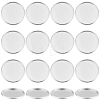 60Pcs 304 Stainless Steel Plain Edge Bezel Cups STAS-SC0009-12-1