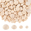 300Pcs Wood Cabochons WOOD-ME0001-24-1