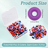 450Pcs 6 Colors Rubber O Rings KY-CP0001-31-2